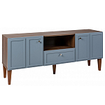 ТВ-тумба серая из массива бука с 2-мя дверками и ящиком Wenge Light варинант исполнения - 1 | Loft Concept в Ростове-на-Дону