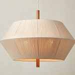 Люстра из дуба с веревчатым абажуром Rope Oak Chandelier варинант исполнения - 2 | Loft Concept в Ростове-на-Дону