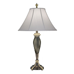 Настольная лампа с белым тканевым абажуром в форме колокола Stiffel варинант исполнения - 1 | Loft Concept в Ростове-на-Дону