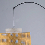 Торшер с декоративным поясом из плетеного бамбука Biuloggicu варинант исполнения - 7 | Loft Concept в Ростове-на-Дону