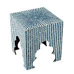 Приставной столик с инкрустацией раковинами устриц Bone Inlay варинант исполнения - 1 | Loft Concept в Ростове-на-Дону