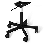 Стул с мягкой розовой обивкой из велюра и подъемно-поворотным механизмом на черных колесиках Harper Pink варинант исполнения - 4 | Loft Concept в Ростове-на-Дону