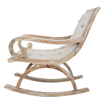 Кресло-качалка с мягкой обивкой из льна Ella Armchair beige варинант исполнения - 2 | Loft Concept в Ростове-на-Дону