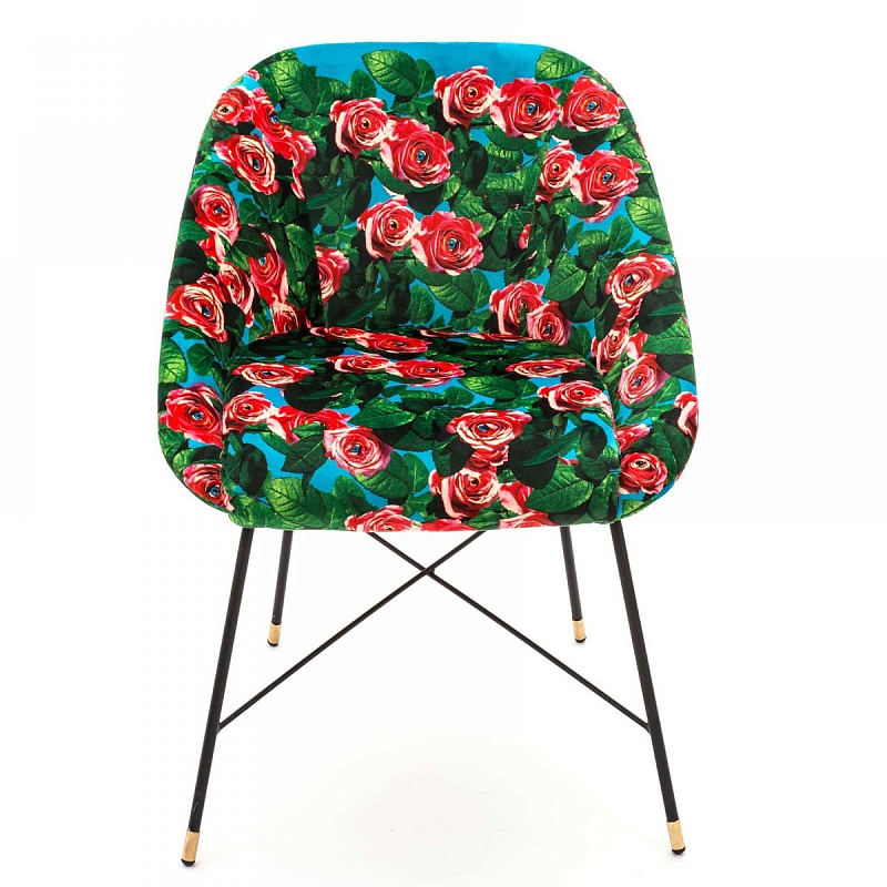 Кресло Seletti Padded Chair Roses Мульти Черный в Ростове-на-Дону | Loft Concept 