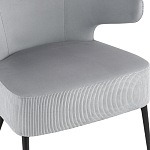 Современное мягкое кресло на металлических ножках Rakush Grey варинант исполнения - 6 | Loft Concept в Ростове-на-Дону