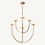 Люстрас 6-ю мраморными плафонами в форме купола Light Warm Light варинант исполнения - 4 | Loft Concept в Ростове-на-Дону