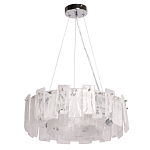 Люстра круглая с подвесными прямоугольными пластинами из стекла Glacier Panels варинант исполнения - 2 | Loft Concept в Ростове-на-Дону