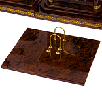 Настольный письменный набор с часами и визитницами из природного камня обсидиана Royal Present варинант исполнения - 2 | Loft Concept в Ростове-на-Дону