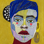 Картина с вышивкой Портрет wall panel People with the yellow ear 1 варинант исполнения - 1 | Loft Concept в Ростове-на-Дону