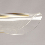 Люстра линейная с прозрачным волнообразным плафоном Wave Line варинант исполнения - 4 | Loft Concept в Ростове-на-Дону