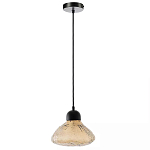 Подвесной светильник с янтарным фактурным плафоном Lamp with Frozen Glass Effect варинант исполнения - 3 | Loft Concept в Ростове-на-Дону