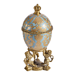 Шкатулка на величественных львах из фарфора с бронзовыми элементами Eden Garden варинант исполнения - 3 | Loft Concept в Ростове-на-Дону