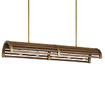 Люстра линейная полукруглой формы Wooden Horseshoe варинант исполнения - 3 | Loft Concept в Ростове-на-Дону