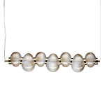 Подвесной светильник линейный с 7-ю рифлеными стеклянными шарами Marcelh Light варинант исполнения - 1 | Loft Concept в Ростове-на-Дону