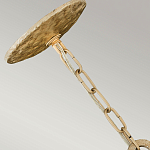 Люстра подвесная с широким белым текстильным абажуром и вертикальными декоративными элементами Hinkley варинант исполнения - 3 | Loft Concept в Ростове-на-Дону