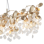 Люстра линейная с подвесками в форме монеток и золотистыми круглыми элементами из металла в виде лепестков FAIRYTREE Light варинант исполнения - 5 | Loft Concept в Ростове-на-Дону