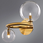 Бра с 2-мя стеклянными сферическими  плафонами Arco Wall Lamp варинант исполнения - 3 | Loft Concept в Ростове-на-Дону