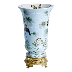 Ваза из фарфора с бронзовыми элементами Tropical Garden варинант исполнения - 2 | Loft Concept в Ростове-на-Дону