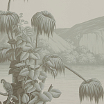 Обои ручная роспись Le Brésil Crystal Grey варинант исполнения - 3 | Loft Concept в Ростове-на-Дону