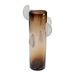 Ваза коричневая Forma Mare со стеклянными вставками варинант исполнения - 1 | Loft Concept в Ростове-на-Дону