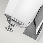 Бра с белым матовым плафоном на прямоугольном основании цвета хром Hinkley варинант исполнения - 3 | Loft Concept в Ростове-на-Дону