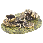 Подсвечник из бронзы и натурального камня змеевик Stone Candlestick варинант исполнения - 2 | Loft Concept в Ростове-на-Дону