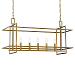 Подвесной светильник прямоугольный 5-ти ламповый Linear Kitchen Light варинант исполнения - 1 | Loft Concept в Ростове-на-Дону