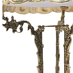 Стол бронзовый круглый с мраморной столешницей Coffee De Bronze варинант исполнения - 1 | Loft Concept в Ростове-на-Дону