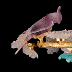 Люстра круглая на золотом каркасе с птичками и цветочным декором Miscellaneous herbs варинант исполнения - 6 | Loft Concept в Ростове-на-Дону