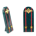 Сувенир Погон МВД из натурального камня змеевик Souvenir Epaulets варинант исполнения - 6 | Loft Concept в Ростове-на-Дону