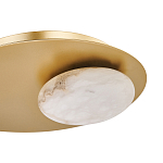 Бра с овальным основанием золотого цвета  и плафоном из алебастра Shaw Lighting варинант исполнения - 2 | Loft Concept в Ростове-на-Дону