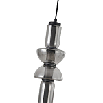 Подвесной светильник из дымчатого стекла цилиндрической формы с чёрным металлическим основанием Hiding secrets варинант исполнения - 3 | Loft Concept в Ростове-на-Дону