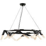 Люстра круглая с трубчатыми лампочками Vanguard Circle варинант исполнения - 1 | Loft Concept в Ростове-на-Дону