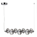Подвесной светильник линейный с 7-ю рифлеными стеклянными шарами Marcelh Light варинант исполнения - 6 | Loft Concept в Ростове-на-Дону