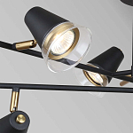 Потолочный светильник с конусообразными плафонами с контрастным сочетанием бронзы и глубоким черным цветом Aurika варинант исполнения - 3 | Loft Concept в Ростове-на-Дону