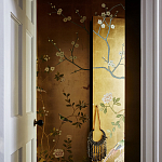 Обои ручная роспись Badminton Deep Rich Gold gilded paper варинант исполнения - 3 | Loft Concept в Ростове-на-Дону