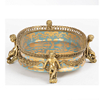 Чаша с орнаментом на ножках в виде бронзовых ангелов Eden Garden варинант исполнения - 3 | Loft Concept в Ростове-на-Дону