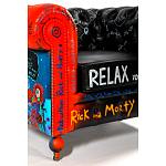 Кресло "Умный Умник" Rick and Morty graffiti chair натуральная кожа  варинант исполнения - 9 | Loft Concept в Ростове-на-Дону