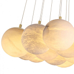 Люстра подвесная круглая с сферическими плафонами из натурального камня Glowing Spheres варинант исполнения - 5 | Loft Concept в Ростове-на-Дону