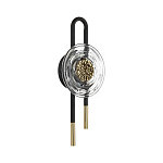 Бра черного цвета с круглым прозрачным стеклянным плафоном Virelia  варинант исполнения - 1 | Loft Concept в Ростове-на-Дону