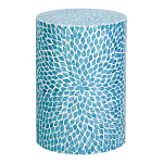 Столик с инкрустацией с перламутровым узором Flower Blue варинант исполнения - 1 | Loft Concept в Ростове-на-Дону