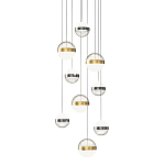 Люстра каскадная с 9-ю подвесами бронза и никель Peggy Futura lamp варинант исполнения - 1 | Loft Concept в Ростове-на-Дону