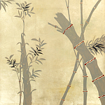 Обои ручная роспись Bamboo Dark Lacquer on Deep Rich Gold gilded tea paper варинант исполнения - 2 | Loft Concept в Ростове-на-Дону