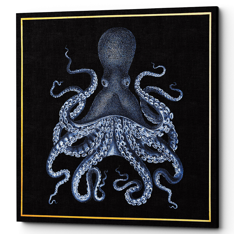  Blue Octopus Poster 2     -- | Loft Concept 