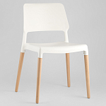 Пластиковый стул на ножках из массива бука Ferret White варинант исполнения - 2 | Loft Concept в Ростове-на-Дону