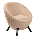 Кресло розовое с обивка из искусственного каракуля Iconic Creation варинант исполнения - 1 | Loft Concept в Ростове-на-Дону