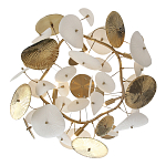 Люстра с белыми и золотистыми цветами Dahlia Flowers Lamp варинант исполнения - 4 | Loft Concept в Ростове-на-Дону