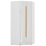 Шкаф угловой с белым глянцевым фасадом Grace of Furniture варинант исполнения - 1 | Loft Concept в Ростове-на-Дону