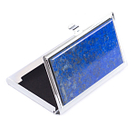Визитница карманная металлическая с накладкой из натурального камня Лазурит Stone Business Card Holders  варинант исполнения - 2 | Loft Concept в Ростове-на-Дону