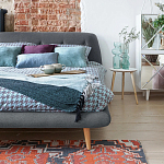 Кровать с мягким изголовьем Palmer Bed варинант исполнения - 5 | Loft Concept в Ростове-на-Дону